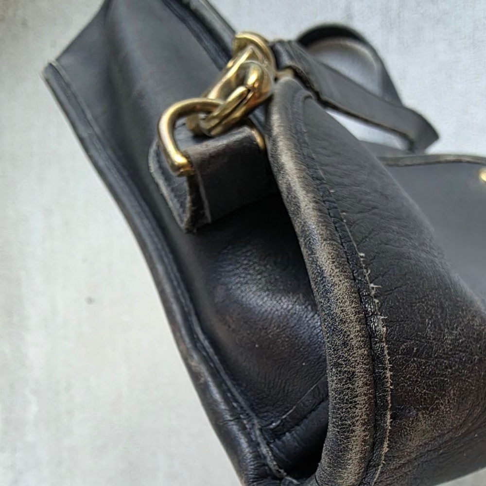 Vintage Coach 5265 Black Leather Briefcase Messenger Bag – Made in USA, 1995 - Picture 13 of 15